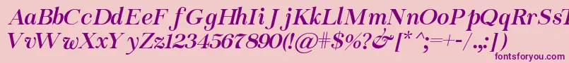 ChapazaItalic Font – Purple Fonts on Pink Background