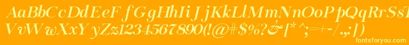 ChapazaItalic Font – Yellow Fonts on Orange Background