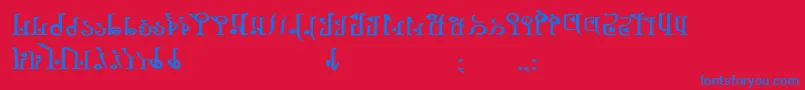 TphylianWiibold Font – Blue Fonts on Red Background