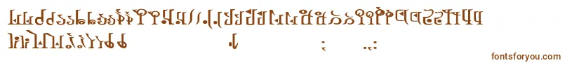 Шрифт TphylianWiibold – коричневые шрифты на белом фоне