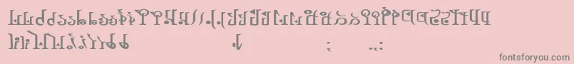 フォントTphylianWiibold – ピンクの背景に灰色の文字