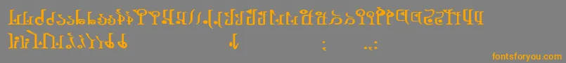 TphylianWiibold Font – Orange Fonts on Gray Background