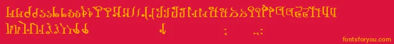 TphylianWiibold Font – Orange Fonts on Red Background