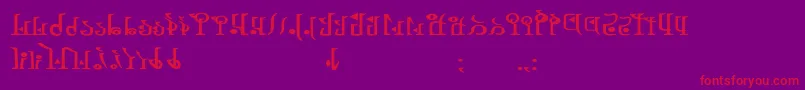 TphylianWiibold-Schriftart – Rote Schriften auf violettem Hintergrund