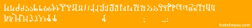 TphylianWiibold Font – White Fonts on Orange Background