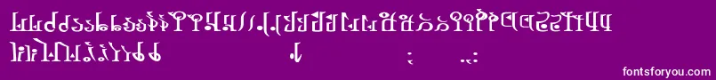 TphylianWiibold Font – White Fonts on Purple Background