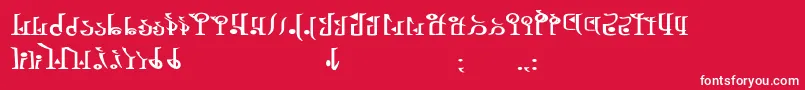 フォントTphylianWiibold – 赤い背景に白い文字