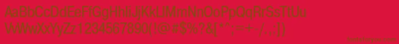 Pragmaticacondttt Font – Brown Fonts on Red Background