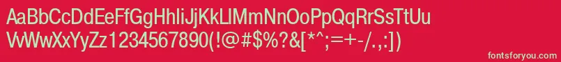 Pragmaticacondttt Font – Green Fonts on Red Background