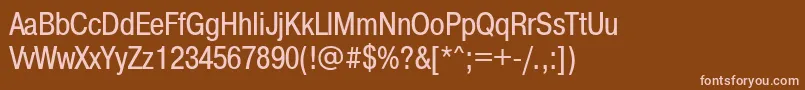 Pragmaticacondttt Font – Pink Fonts on Brown Background
