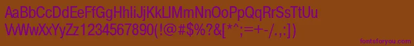 Pragmaticacondttt Font – Purple Fonts on Brown Background