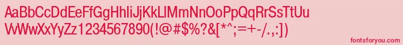 Pragmaticacondttt Font – Red Fonts on Pink Background