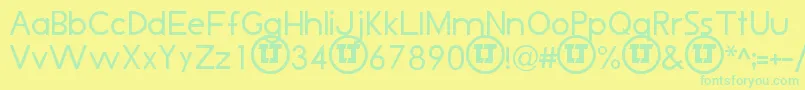 LjDesignStudiosIs Font – Green Fonts on Yellow Background