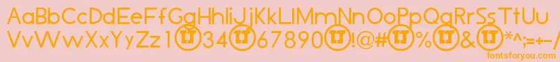 LjDesignStudiosIs Font – Orange Fonts on Pink Background