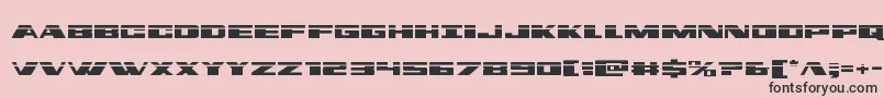 フォントDassaultlaser – ピンクの背景に黒い文字