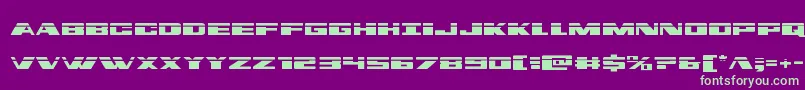 Dassaultlaser Font – Green Fonts on Purple Background