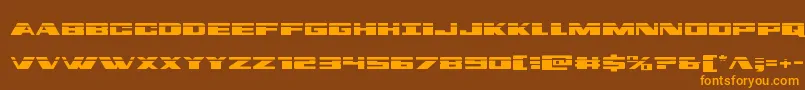 Dassaultlaser Font – Orange Fonts on Brown Background