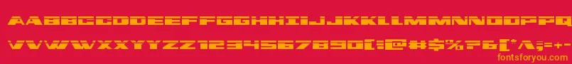 Dassaultlaser Font – Orange Fonts on Red Background