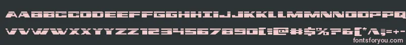 フォントDassaultlaser – 黒い背景にピンクのフォント