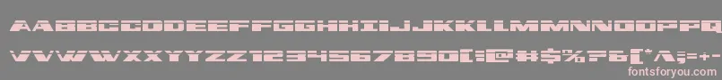 フォントDassaultlaser – 灰色の背景にピンクのフォント