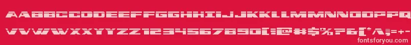 フォントDassaultlaser – 赤い背景にピンクのフォント