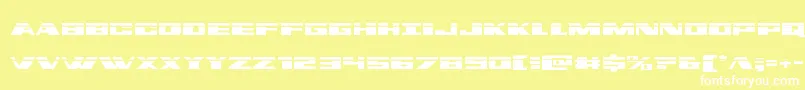 Dassaultlaser Font – White Fonts on Yellow Background