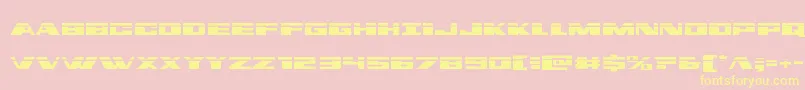 Dassaultlaser-Schriftart – Gelbe Schriften auf rosa Hintergrund