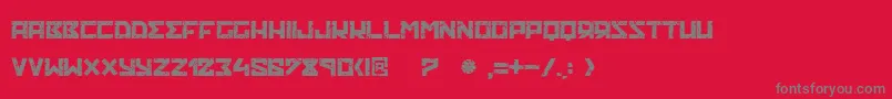 フォントRuskof – 赤い背景に灰色の文字
