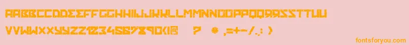 Ruskof Font – Orange Fonts on Pink Background