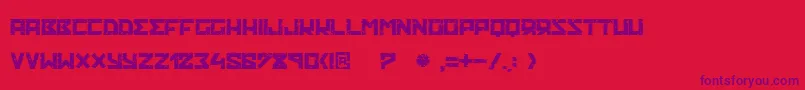 Ruskof Font – Purple Fonts on Red Background