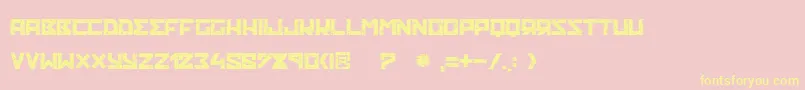 Ruskof Font – Yellow Fonts on Pink Background