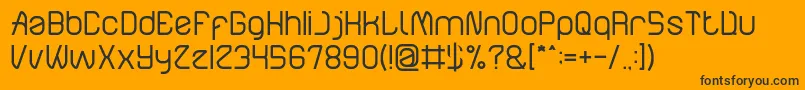 ElectroStaticRain Font – Black Fonts on Orange Background