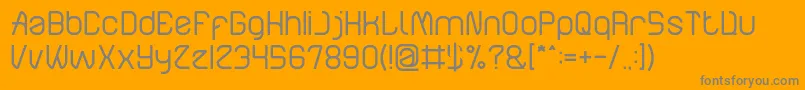 フォントElectroStaticRain – オレンジの背景に灰色の文字