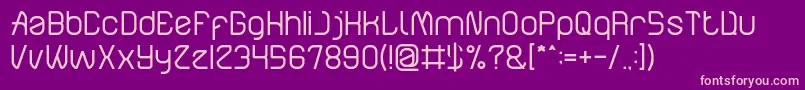 ElectroStaticRain-fontti – vaaleanpunaiset fontit violetilla taustalla