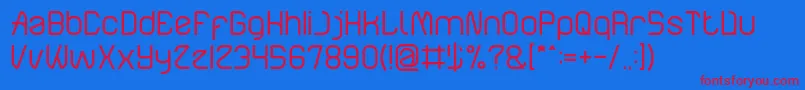 ElectroStaticRain Font – Red Fonts on Blue Background