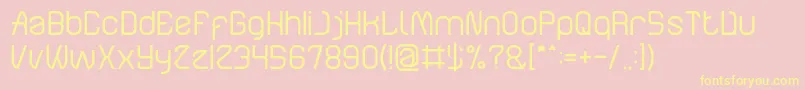ElectroStaticRain-Schriftart – Gelbe Schriften auf rosa Hintergrund
