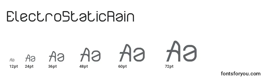 ElectroStaticRain Font Sizes