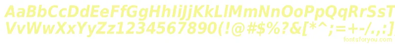 DejavuSansCondensedBoldOblique Font – Yellow Fonts