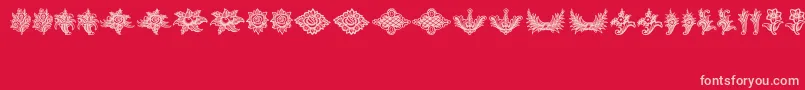 SchlussVignetten Font – Pink Fonts on Red Background