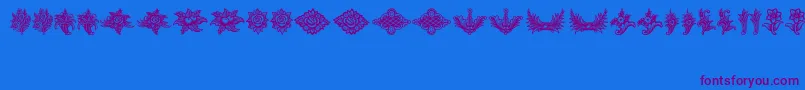 fuente SchlussVignetten – Fuentes Moradas Sobre Fondo Azul