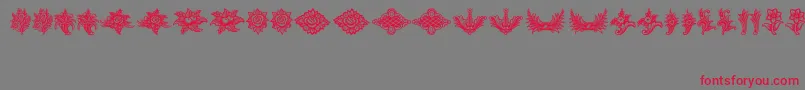 SchlussVignetten Font – Red Fonts on Gray Background