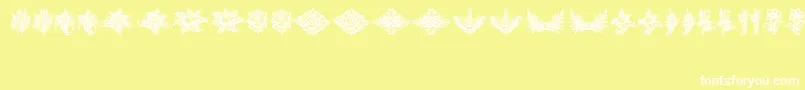 SchlussVignetten Font – White Fonts on Yellow Background