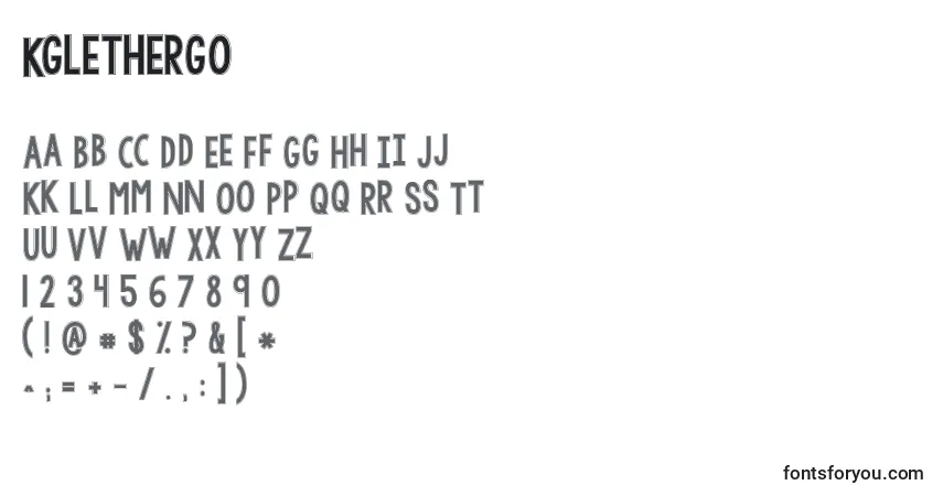 Schriftart Kglethergo – Alphabet, Zahlen, spezielle Symbole