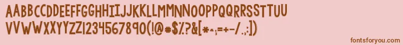 Kglethergo Font – Brown Fonts on Pink Background