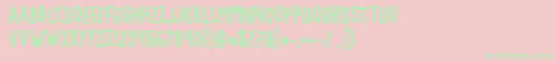 Kglethergo Font – Green Fonts on Pink Background