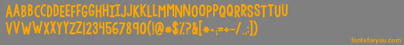 Kglethergo Font – Orange Fonts on Gray Background