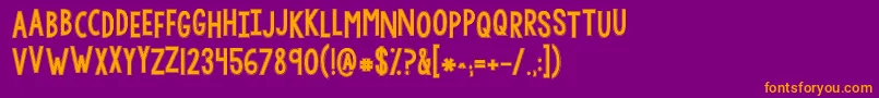 Kglethergo Font – Orange Fonts on Purple Background