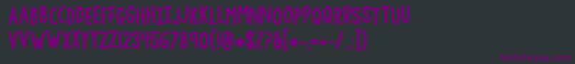 Шрифт Kglethergo – фиолетовые шрифты на чёрном фоне