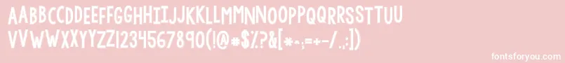 フォントKglethergo – ピンクの背景に白い文字