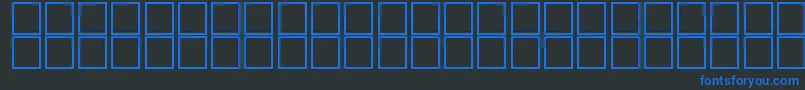 フォントAlKharashi26 – 黒い背景に青い文字